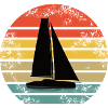 Voile de bateau rétro