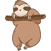 Funny sloth that makes chin-ups