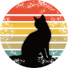 Chat noir rétro