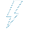 Neon blue flash light