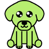Cute dog motif