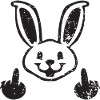 Cheeky Rabbit - cheeky - middle finger