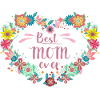 Bedste MOM nogensinde Bedste mor med hjertet af blomster
