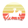 Retro Girl Horse