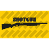 Shotgun yellow with cartridges