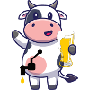 Cow gives beer