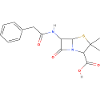 Penicillin Molekül - Farbige Strukturformel