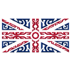 Union Jack British Flag Tribal Style
