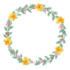 Flowers circle customizable
