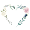 Heart flowers personalizable