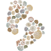 Footprints from shells - watercolour