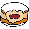 Berlin doughnut jam icing