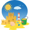 Sandcastle on the beach