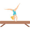 Gymnastics Girl on Bars