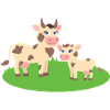 Kuh mit Kalb