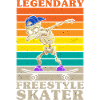 Dabbing Skeleton Skater Skateboard Longboard