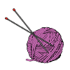 Pink knitting yarn