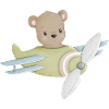 Bär im Flugzeug