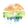 Wanderlust Hiker – Aventure aquarelle