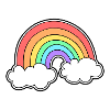 Rainbow with clouds