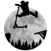 Escooter Scooter Stunt Trick Moon