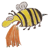 Funny design. Kotzende Bee