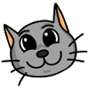 Cute cat head