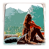 Woman in rear door
