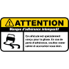 Avertissement manque d'adhérence