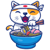 Ramen Cat Kawaii Anime Ramen
