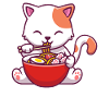 Ramen Cat Kawaii Anime Ramen