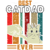 BEST CAT DAD EVER Katen Papa Vatertag Geschenk