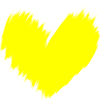 Yellow heart gift idea blurred