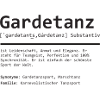 Gardetanz | Definition | Grammatik