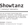 Showtanz | Definition | Grammatik