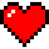 Cute Pixel Art Heart Heart Love Love Rød