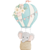 Elefant im Heißluftballon