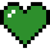Carino Pixel Art Cuore Cuore Amore Verde