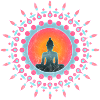 Buddha, Meditation, Buddhismus, Sonne, Yoga Symbol