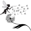 Feenflug-Silhouette mit Staub
