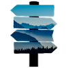 Mountains Nature Signpost Hiking