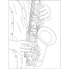 Saxo T-Shirt black drawing