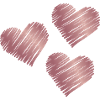 Rose Gold Heart Brushstrokes