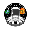 Astronaut plays piano