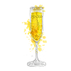 Aquarelles en verre Prosecco