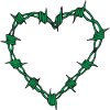 Barbed wire heart