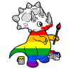 Triceratops LGBT Rainbow