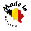 Vertical tricolour map of Belgium