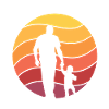 dad with baby retro