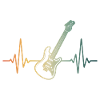 Guitare Battement de coeur musiciens